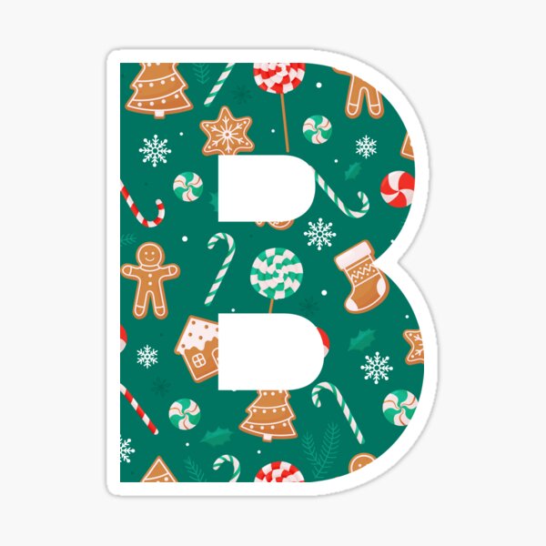 "Monogram B - Christmas Alphabet Letter" Sticker For Sale By Sixtinebzh ...