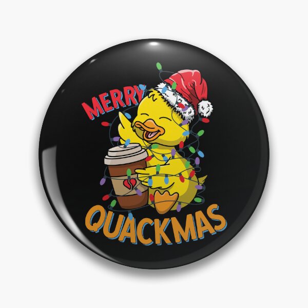 Item preview, Feliz Quackmas | Pato amarillo de Santa enredado en luces de Navidad | Juego de palabras de feliz Navidad | Ideas de regalos de Navidad designed and sold by DrawingBoard.