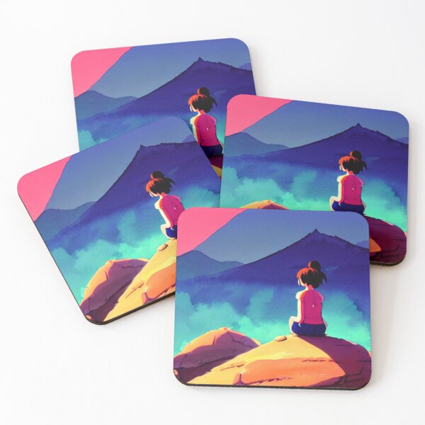 Item preview, Yoga Sunset in water color 02 designed and sold by printiesart.