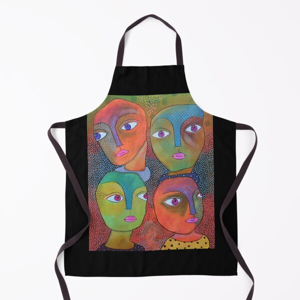 Item preview, Four Faces Outsider Folk Art designed and sold by BeaOutsiderArt.