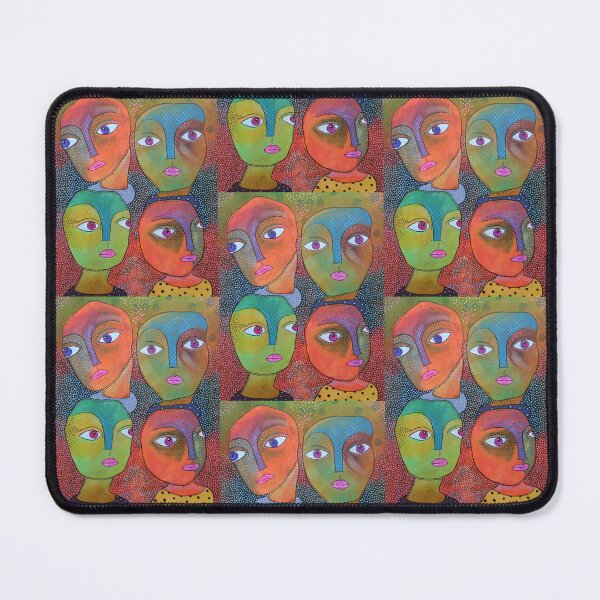 Item preview, Four Faces Outsider Folk Art designed and sold by BeaOutsiderArt.