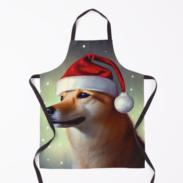 Item preview, Christmas Finnish Spitz Wearing A Santa Hat designed and sold by ZenEverAI.