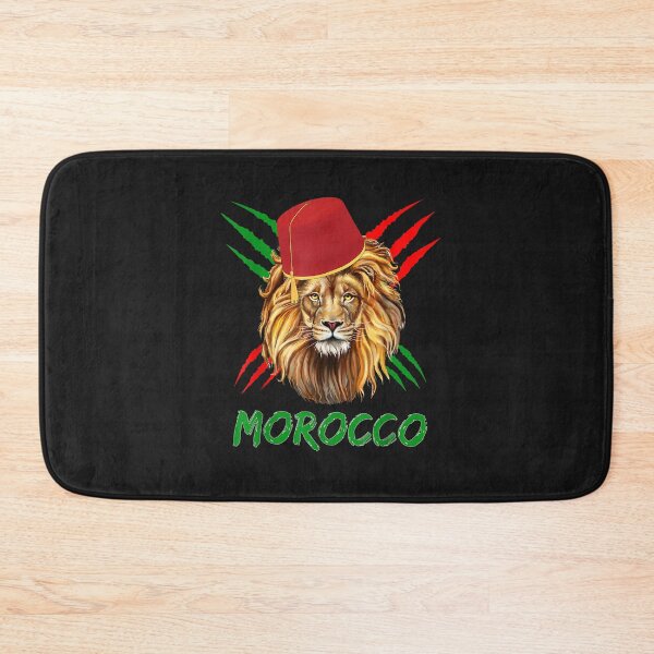 Artikelvorschau, Morocco Lion Flag Sport Morocco with moroccan hat T-Shirt entworfen und verkauft von Klaus-Gilbert.