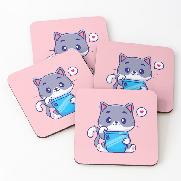 Item preview, #4 (Cats) Cute Cat (Pink) designed and sold by SNSxMAYHEM.