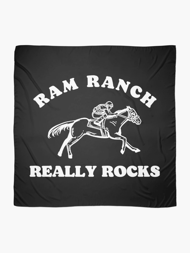 Thumbnail 2 of 3, Scarf, Ram Ranch Really Rocks! Copy designed and sold by SuddenlySomeda.