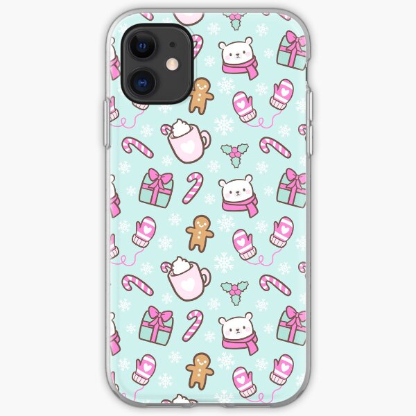 Cute Christmas // Green iPhone Soft Case