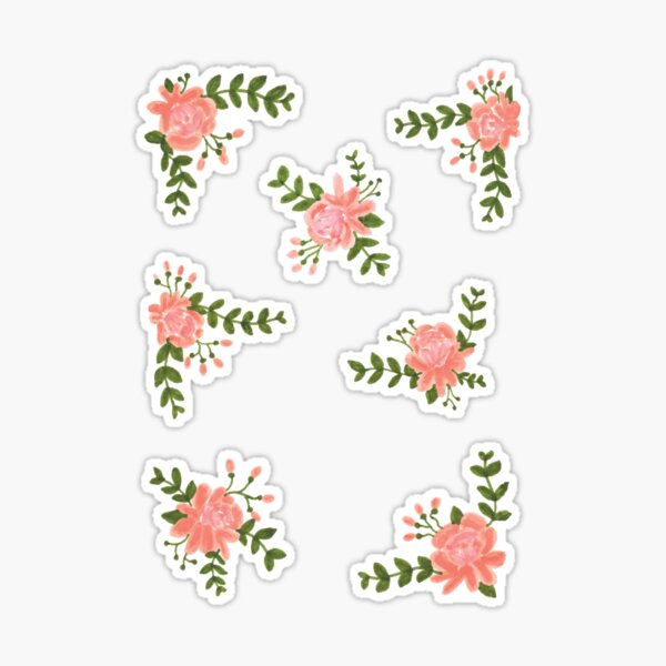 momo journaling use pastel flower decoration Sticker for Sale by  momojournal