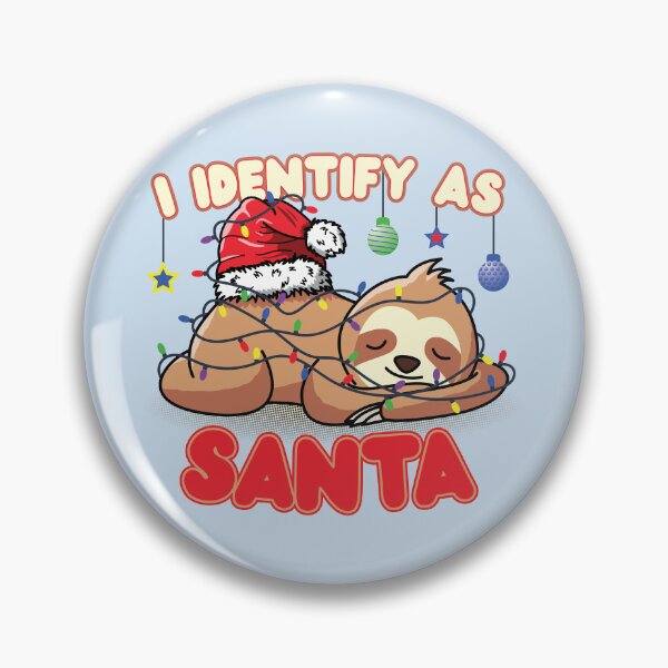 Item preview, I Identify As Santa | Cute Santa Sloth Tangled Up In Christmas Lights | Funny Christmas Meme | Christmas Gift Ideas designed and sold by DrawingBoard.