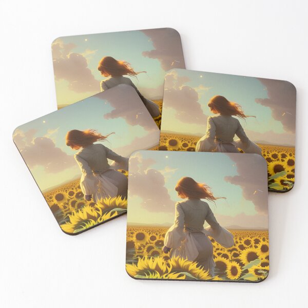 Item preview, The girl in the sunflower field designed and sold by pixelated_echoes.