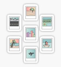 Pastell-Fotografien Packung mit 7 Sticker