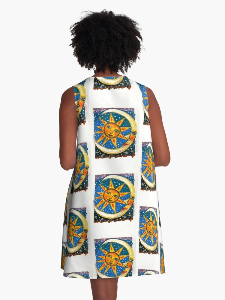 Thumbnail 3 of 4, A-Line Dress, Moon and Sun designed and sold by aremaarega.