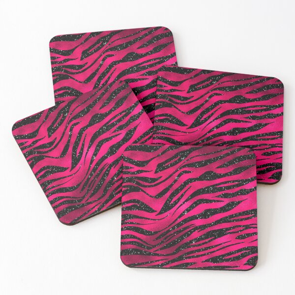Item preview, Hot Pink and Black Tiger Stripe Pattern designed and sold by Paulele.