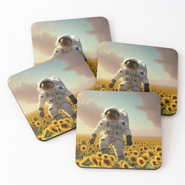 Item preview, The astronaut in the sunflower field designed and sold by pixelated_echoes.