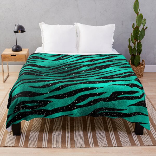 Item preview, Jade Green and Black Tiger Stripe Pattern designed and sold by Paulele.
