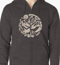 Fossil Muster Kapuzenjacke