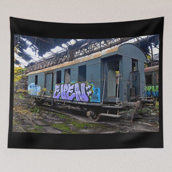 Item preview, Abandoned railway carriage, Red Star train Graveyard, Budapest designed and sold by Random Railways.