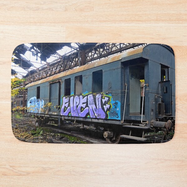 Item preview, Abandoned railway carriage, Red Star train Graveyard, Budapest designed and sold by Random Railways.