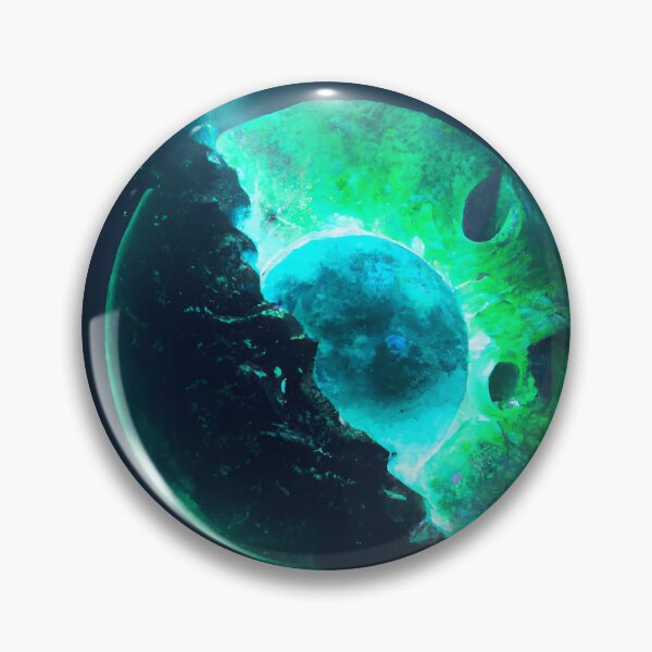 Item preview, Emerald Lunar Core Cracking Open DALL-E AI Art designed and sold by stine1.