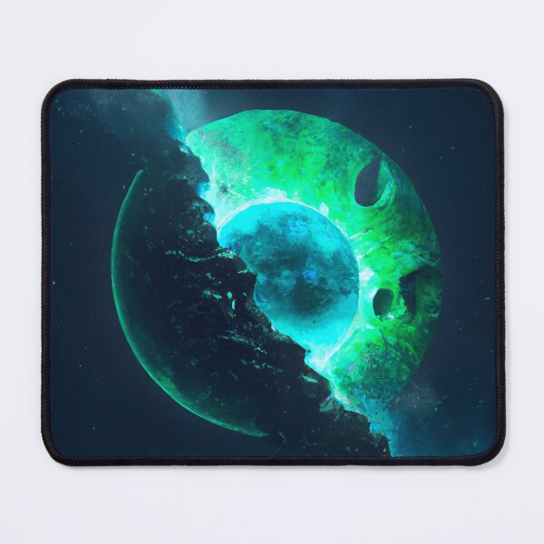 Item preview, Emerald Lunar Core Cracking Open DALL-E AI Art designed and sold by stine1.