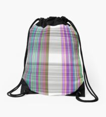 Textile Tartan Pattern Drawstring Bag