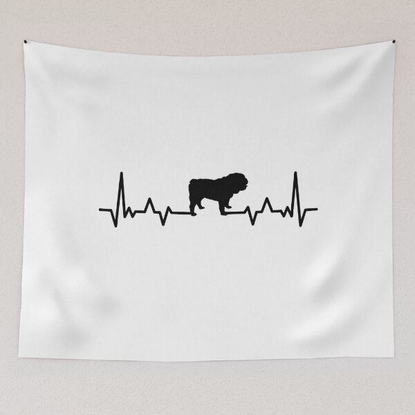 Item preview, Latido del corazón del buldog inglés designed and sold by shokA Design.