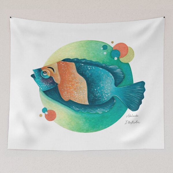Item preview, Colorful fish designed and sold by adeillustrator.