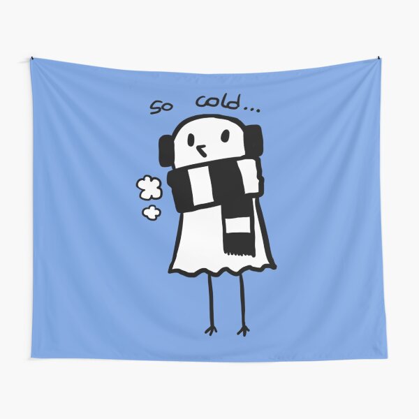 Meme Tapestry, Funny Simple Stickman with Cool Expression and Like