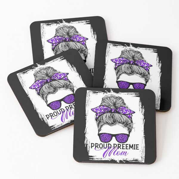 Item preview, Proud Preemie Mom Messy Bun Women - Prematurity Awareness Shirt designed and sold by LauraGaby.