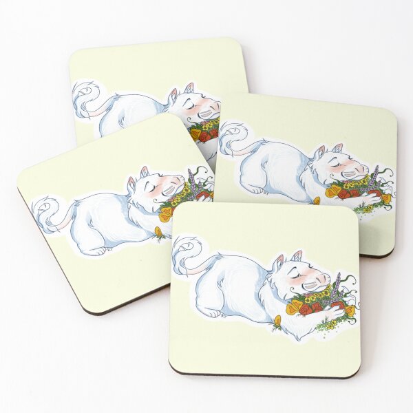 Item preview, Cute lion Smelling flowers designed and sold by fatherfarm.