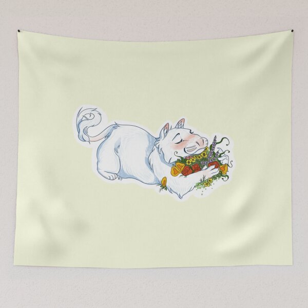 Item preview, Cute lion Smelling flowers designed and sold by fatherfarm.