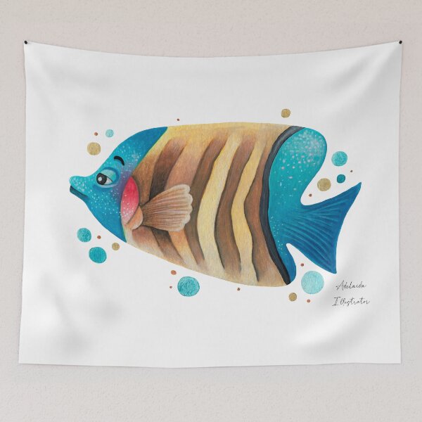 Item preview, Blue fish designed and sold by adeillustrator.