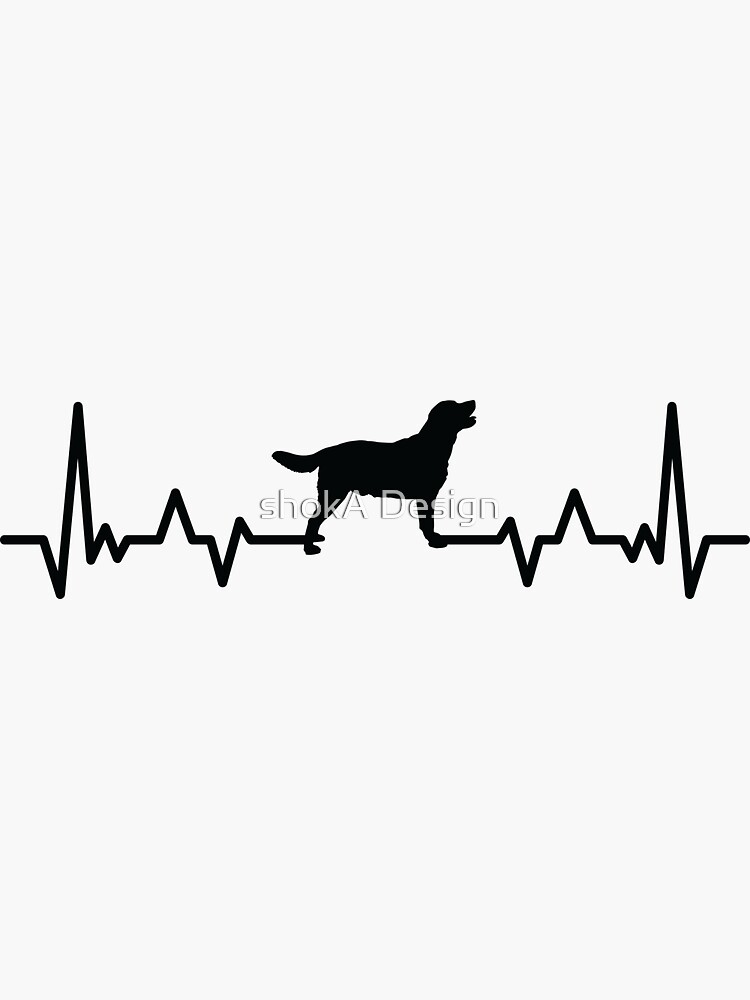 "Funny Labrador Dog Heartbeat" Sticker for Sale by Ashokanim111 Redbubble