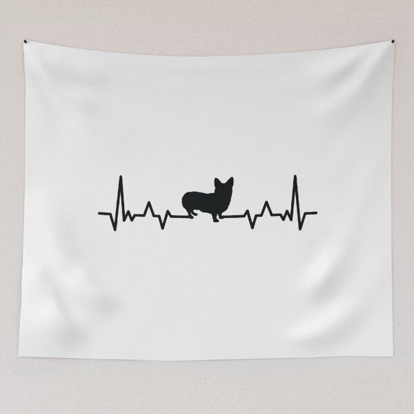 Item preview, Funny pembroke welsh corgi dog Heartbeat designed and sold by shokA Design.