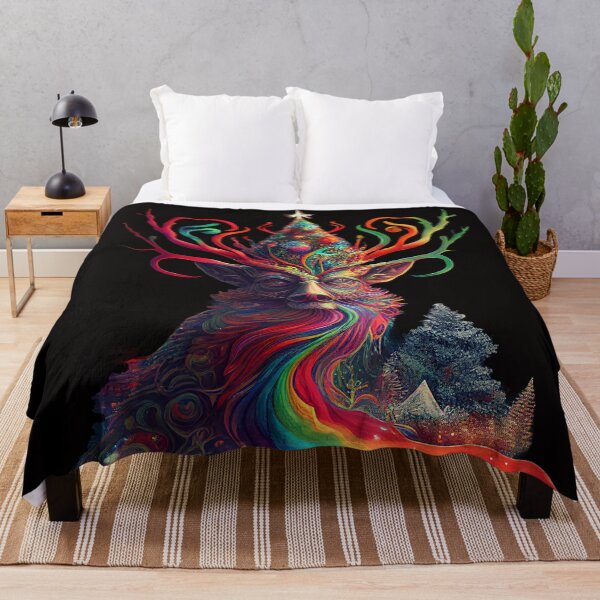 Item preview, PSYCHEDELIC REINDEER Midjourney AI Artwork designed and sold by davidjulie.