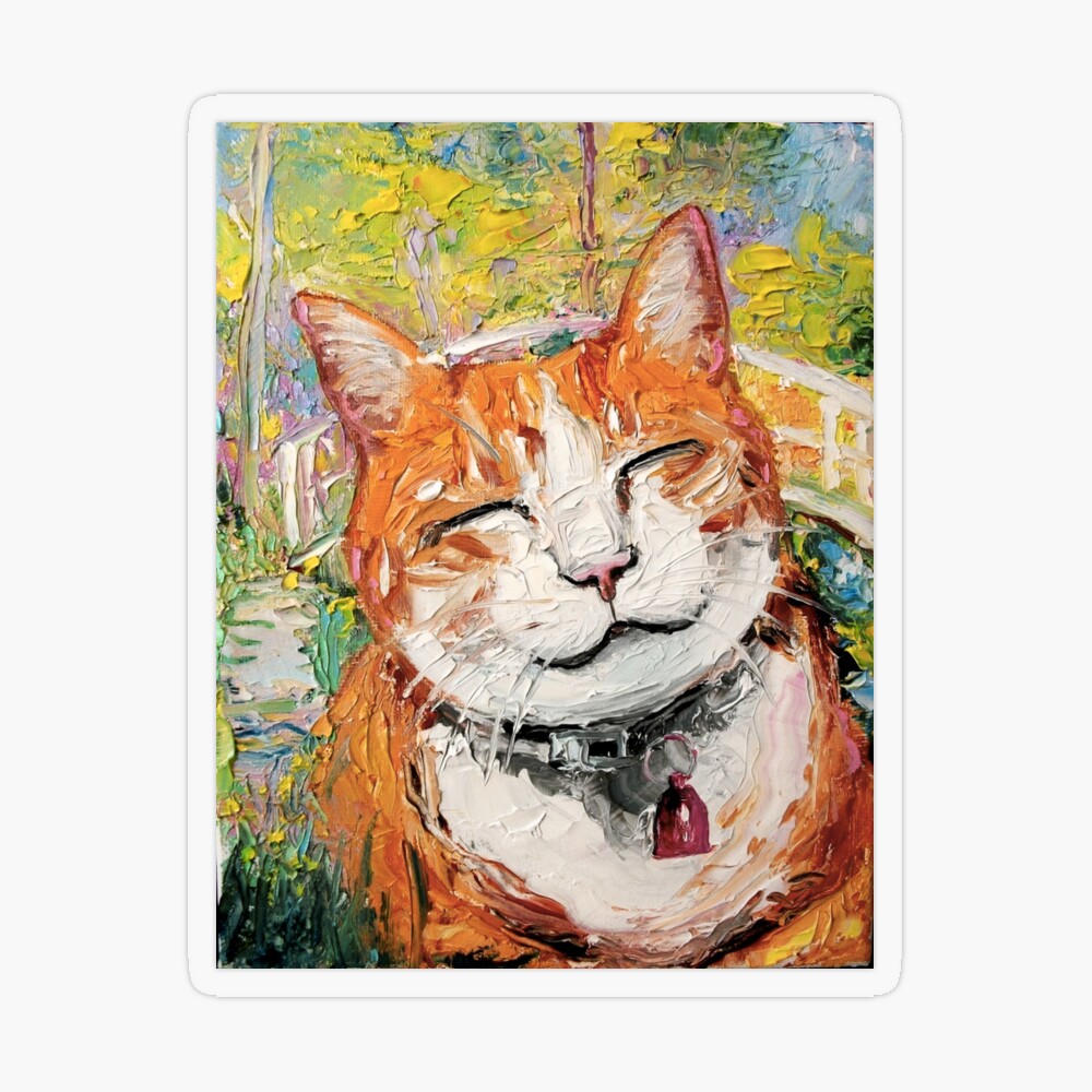 Personalized Sunflowers Cat Art Print Custom Cat Poster Cat 