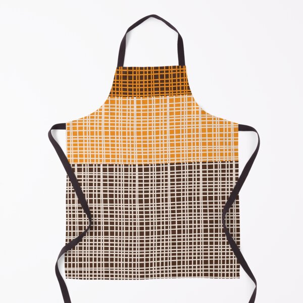 Item preview, Mid Century Modern Woven Color Block Pattern in 70s Brown Orange Beige designed and sold by kierkegaard.