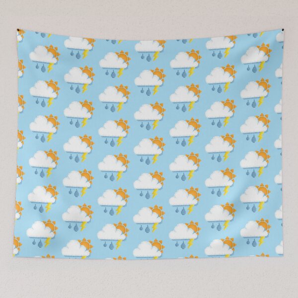 Item preview, Retro Sunny Rain Storm Pixel Design designed and sold by 8BitTrip.