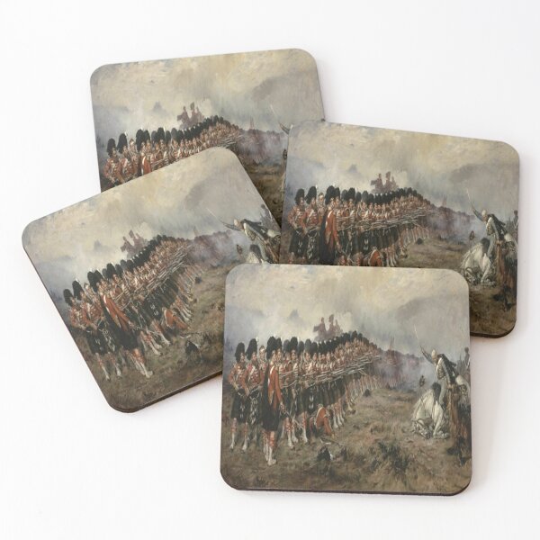 Item preview, The Red Line - Scottish Highlanders - Battle of Balaclava - 1854 - Art Print Design designed and sold by TheHappyK.