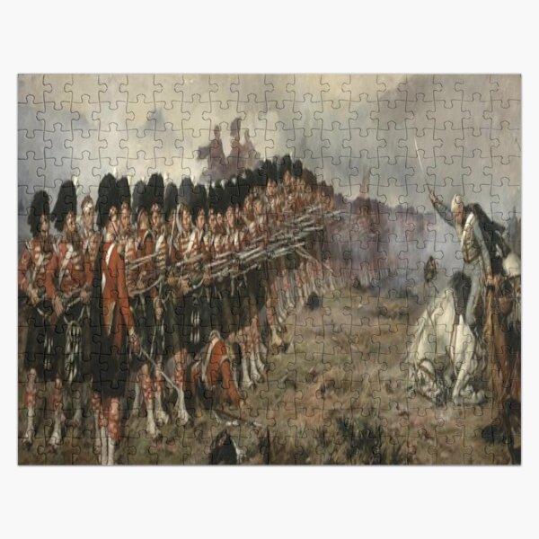 Vista previa del artículo con la obra «The Red Line - Highlanders escoceses - Batalla de pasamontañas - 1854 - Diseño de impresión de arte», diseñado y vendido por TheHappyK.