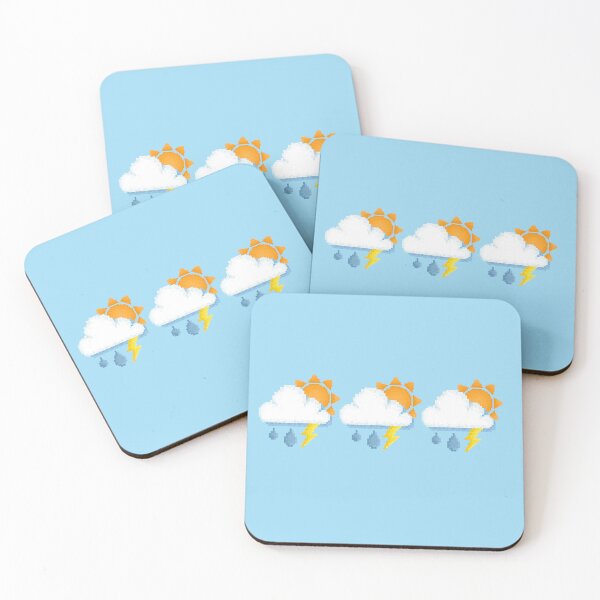 Item preview, Retro Sunny Rain Storm Pixel Design designed and sold by 8BitTrip.