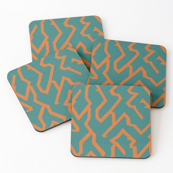Item preview, Orrosya Boho Geometric Teal and Orange designed and sold by meggydesigns.