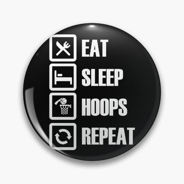 Item preview, eat sleep hoops repeat designed and sold by Emotionsy.
