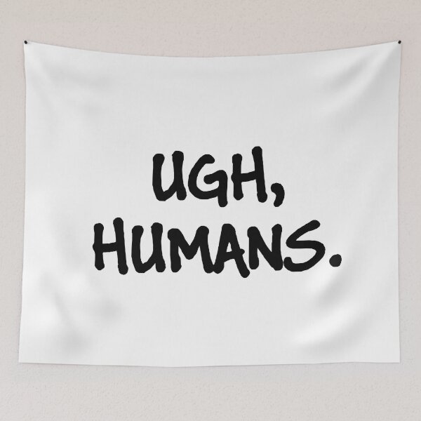 Item preview, Ugh, Humans. Introvert Quote designed and sold by EnzoVectorism.