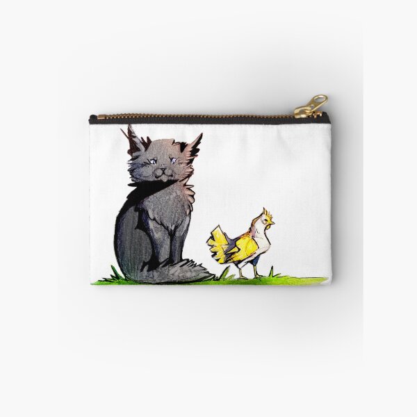 Item preview, Cat and a Chicken - Mixed Media Illustration   designed and sold by Kylie-Price.