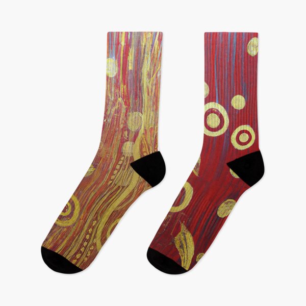 Item preview, Klimt Gold and Red Pattern designed and sold by maniacfitness.