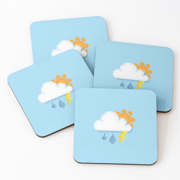 Item preview, Retro Sunny Rain Storm Pixel Design designed and sold by 8BitTrip.