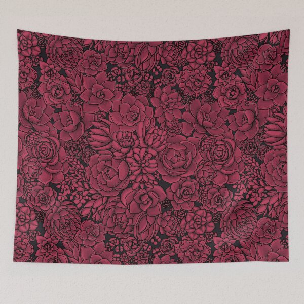 Item preview, Succulents in Viva Magenta- Color of the Year 2023 designed and sold by Katerina Mitkova Kirilova.
