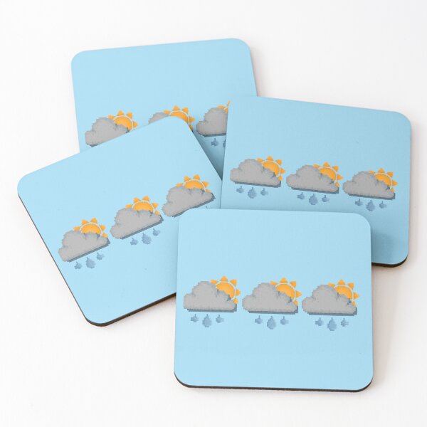 Item preview, Retro Sunny Rain Storm Pixel Design designed and sold by 8BitTrip.