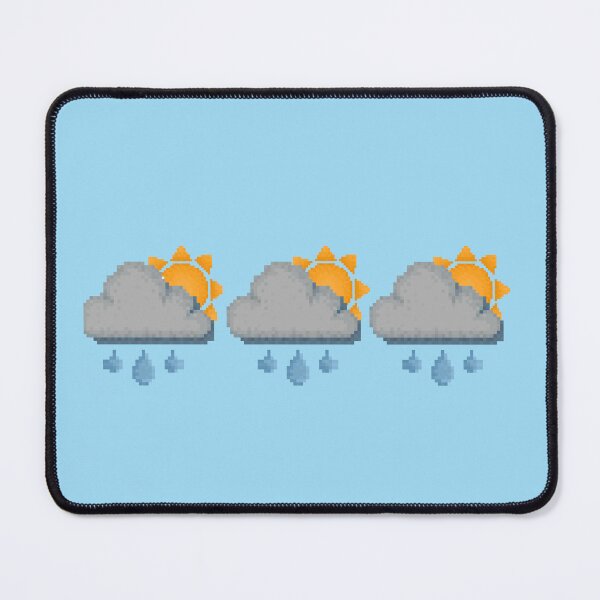 Item preview, Retro Sunny Rain Storm Pixel Design designed and sold by 8BitTrip.