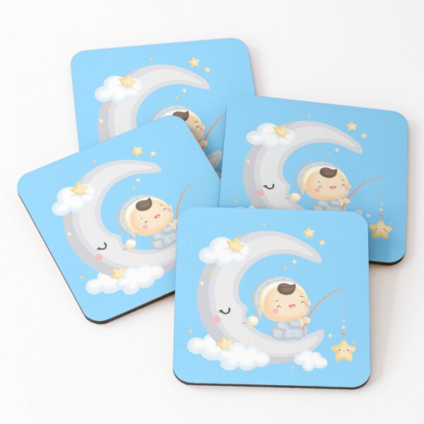 Item preview, Baby boy on the moon designed and sold by KOTOdesign.